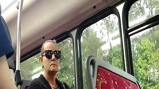 Old bitty watches bulge on bus