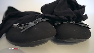 My Sister\'s Shoes: Black Flats I 4K